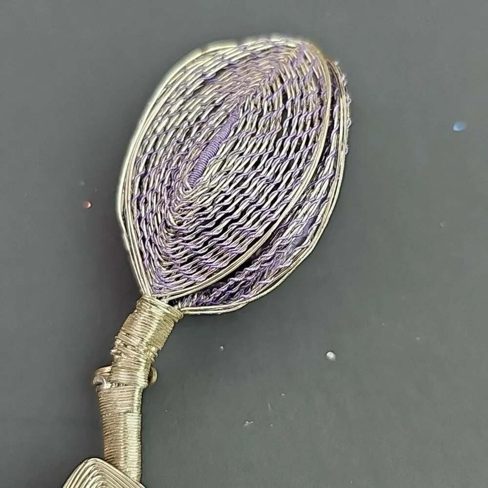Vintage Wire Work Filigree Floral Brooches Two Different Styles Silver Gold Tone